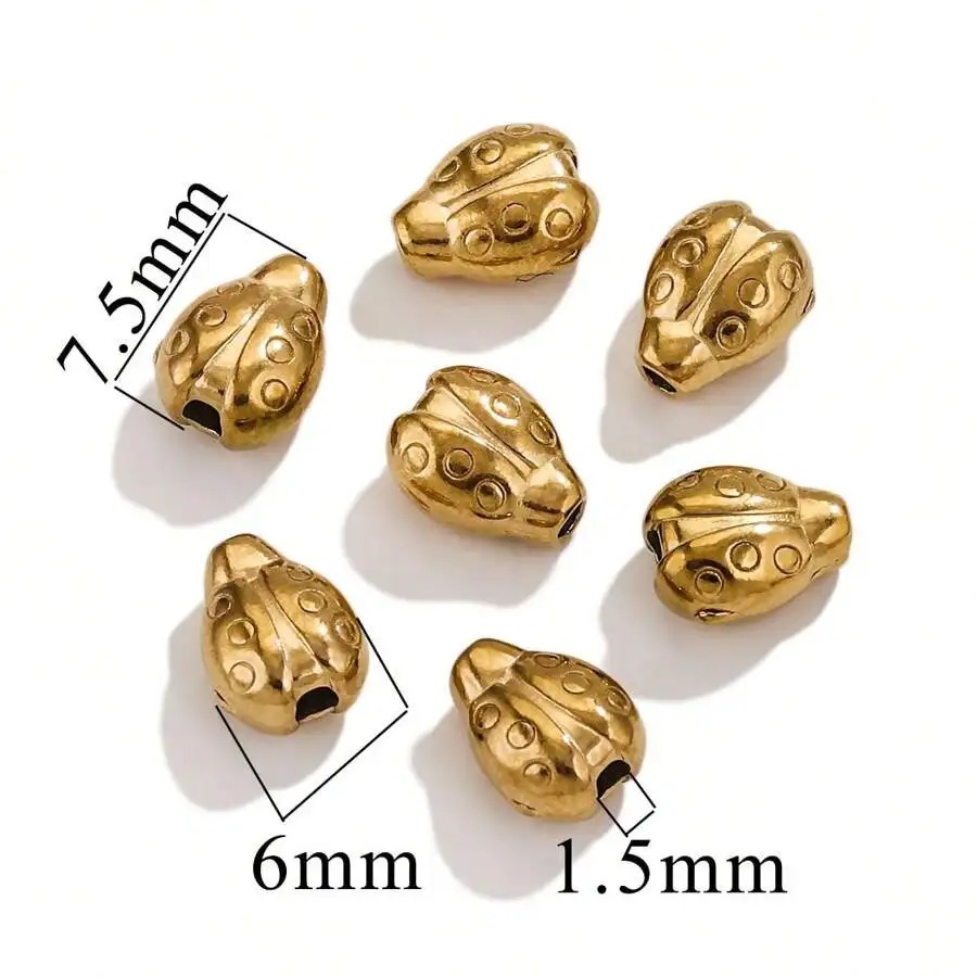 Fundición de acero inoxidable fundición a presión cuentas perforadas de agujeros grandes collar de bricolaje pulsera joyería de retención de color transfronterizo fábrica de cuentas al por mayor