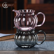 公道杯茶海带把手玻璃杯高硼硅玻璃茶具批发分茶器功夫茶杯小杯子