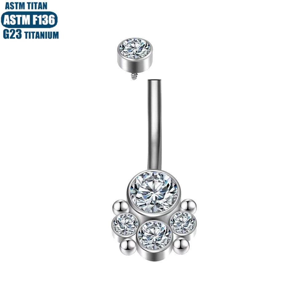 Pointed titanium steel lip stud product view