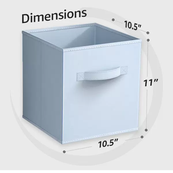 亚马逊无盖布艺收纳盒可折叠收纳箱家用衣柜储物箱衣物玩具整理箱