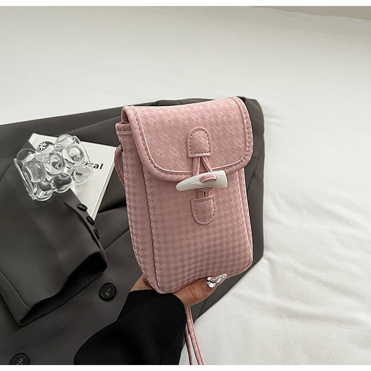 Mobil crossbody til kvinder 2024 nyt sans niche design alsidig afslappet og moderigtig enkelt skulder lille firkantet_voghion.com