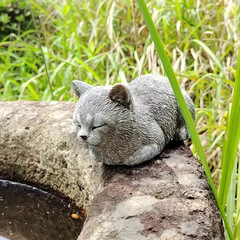 クロスボーダーかわいい猫樹脂工芸品シミュレーション子猫庭園景観花園装飾ペット装飾装飾装飾品