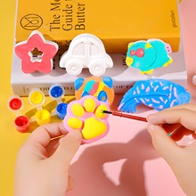 diy玩具网红小石膏娃娃彩绘迷你亲子玩具涂鸦库纯手工创作小朋友