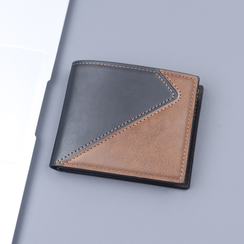 Nueva cartera de hombre, cartera de tarjeta corta, cartera de licencia de conducir, cartera de hombre de gran capacidad, 30% de descuento.