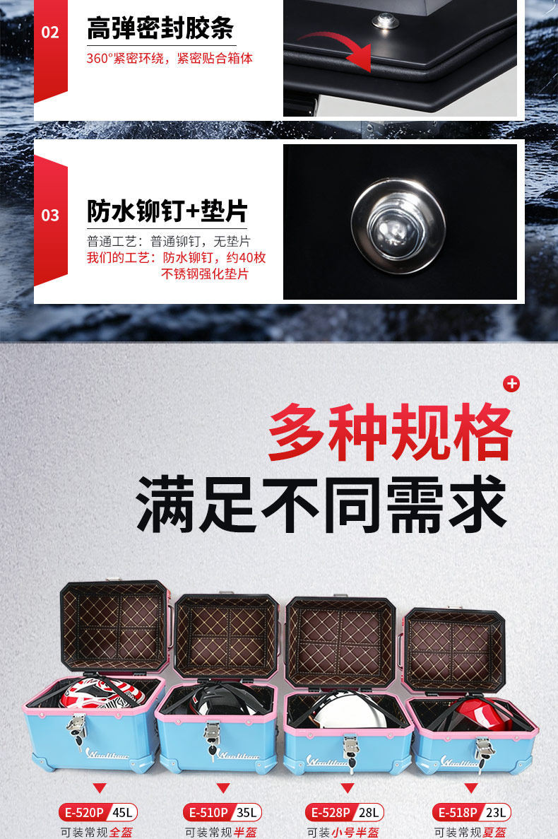 Wanlihao is suitable for the rear box of the Niu U1One electric scooter, a new national standard electric vehicle trunk with a password lock, for motorcycle modification