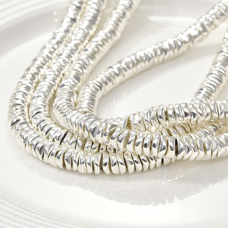 Plating Design 200 Pieces Per Pack 6*1mm Hematite Solid Color Beads