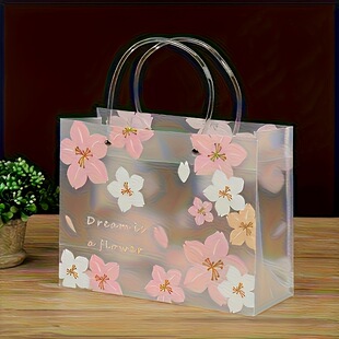 M 28457 Cherry Blossom Clear PVC Gift Bag �ѻ�͸�� PVC ����