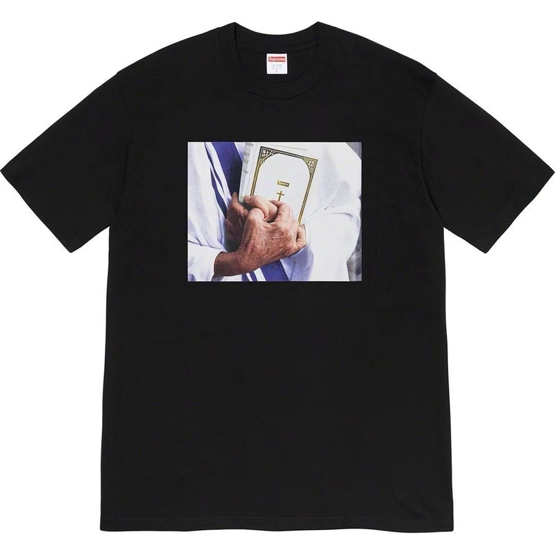 ヨーロッパとアメリカのトレンディなブランド 270 グラム純綿ストリート Sup レタールーズ半袖 Tシャツ男性と女性のクラシックプリントジョイント Tシャツ夏|undefined