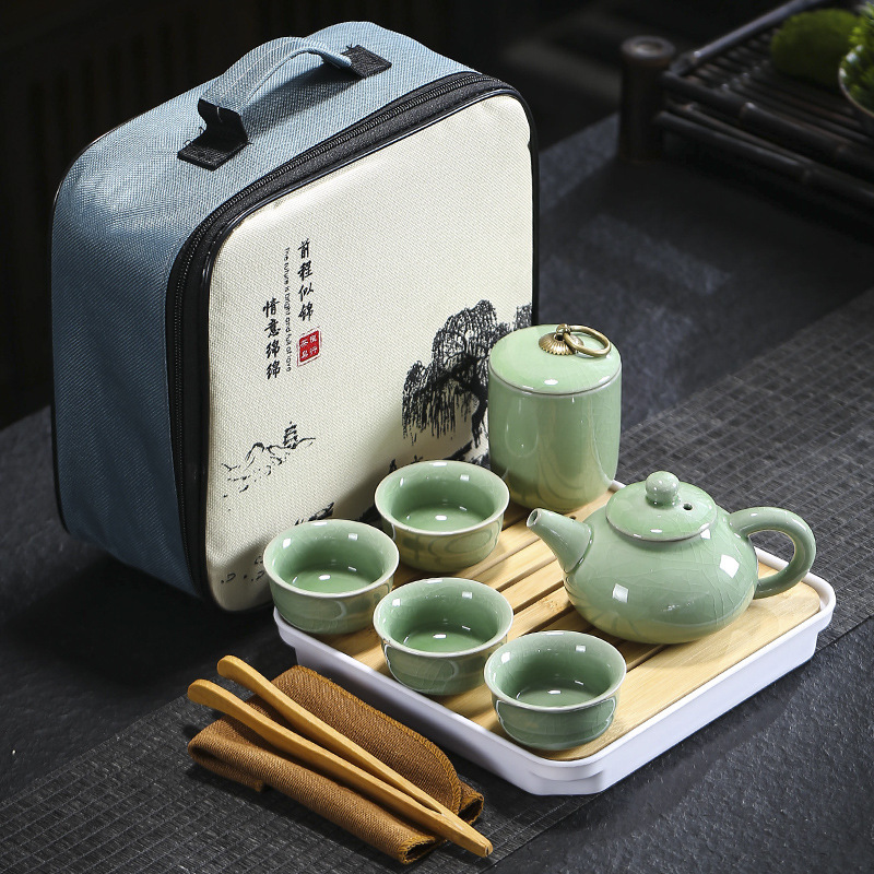 旅行茶道具哥窯汝窯セット卸売り茶皿家庭用結婚開業不動産のお土産はloを追加することができます。|undefined