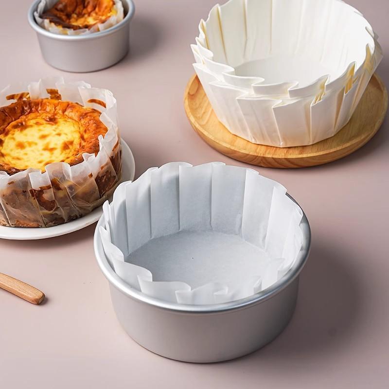【Available for delivery in Xinjiang】Non-stick, easy-release, fold-free cheese cake mold with silicone oil paper liner