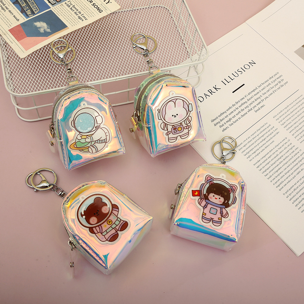Creativo astronauta de dibujos animados en forma de mochila monedero Mini bolsa de almacenamientopicture1