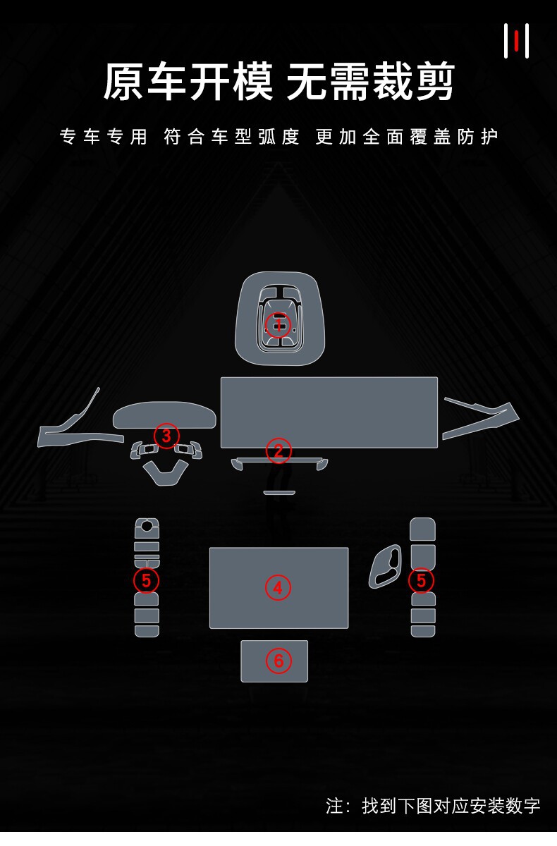 26 Types of Zeekr 8X Car Screen Dashboard Interior Stickers and Car Accessories Modified Paint Surface Transparent Tpu Protective Film