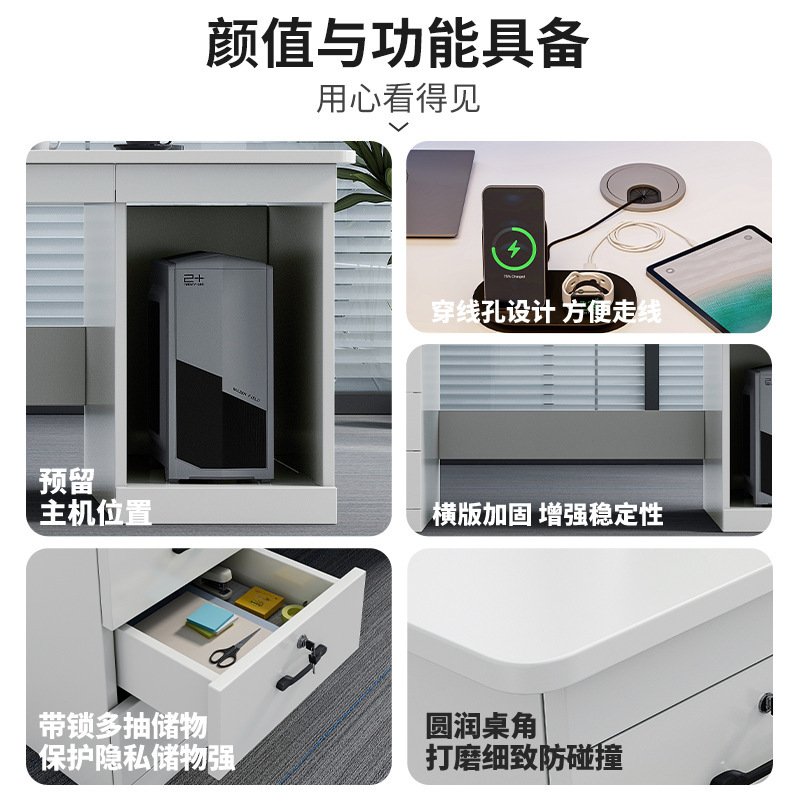 Escritorio simple y moderno escritorio de la computadora del hogar cajón escritorio de la oficina mesa y la silla combinación escritorio individual banco de trabajo