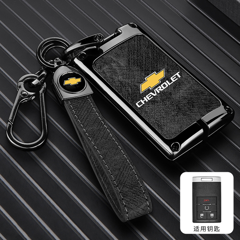 모델 D 4버튼 리턴 - 데님 패턴 [건쉘 블랙 가죽] + 핸드 스트랩 버클