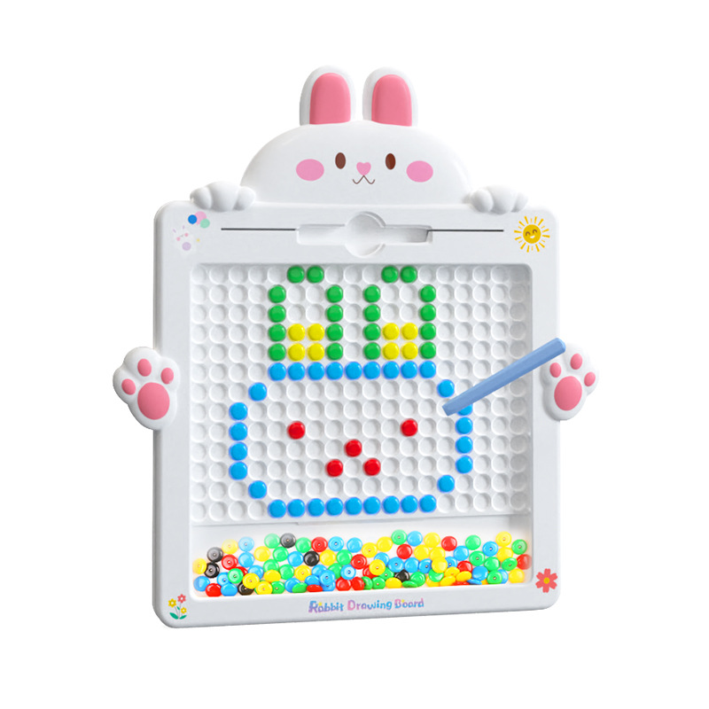 Conejo magnético pincel movimiento tablero de dibujo para ejercitar la concentración de los niños, imaginación, educación temprana, pensamiento acertivo, iluminación tablero de dibujo magnético