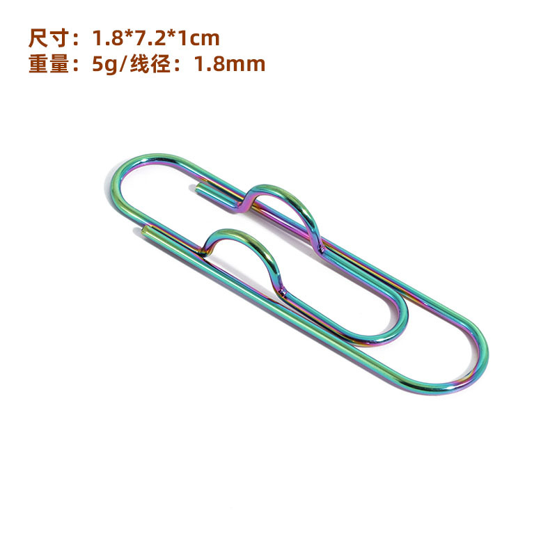 Clip de bolígrafo con forma de corazón colorido transfronterizo, clip de metal multifuncional creativo para cuaderno, portalápices portátil, accesorio para cuaderno, artículo de papelería.