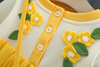 Spring autumn dress with sleeves, backpack flower-shaped, 2023, flowered, long sleeve, Korean style