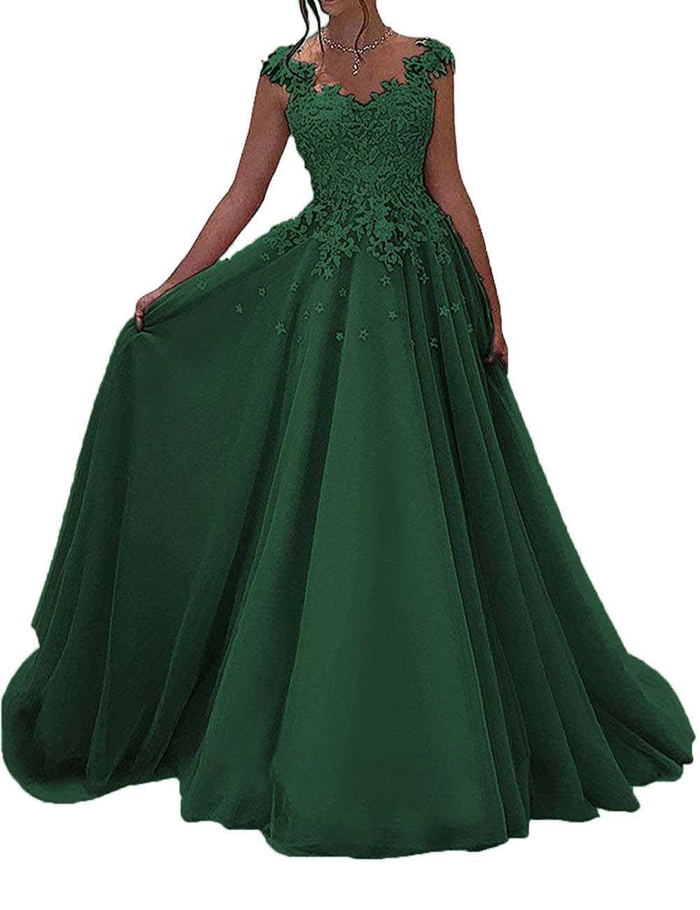 Nuevo vestido de noche con tirantes transfronterizo, gasa de encaje, fiesta de cumpleaños, vestido largo con temperamento, vestido de compromiso nupcial