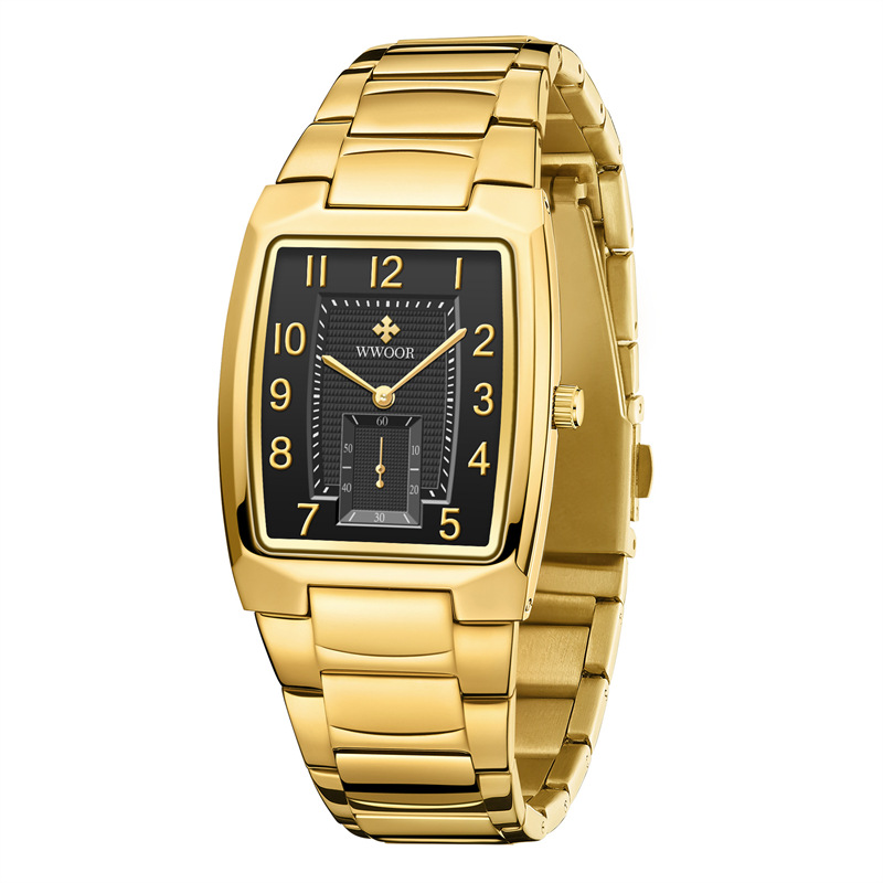 WWOOR/Hold Love 8837 nueva moda personalizada movimiento de cuarzo Correa acero simple creativo reloj casual los hombres