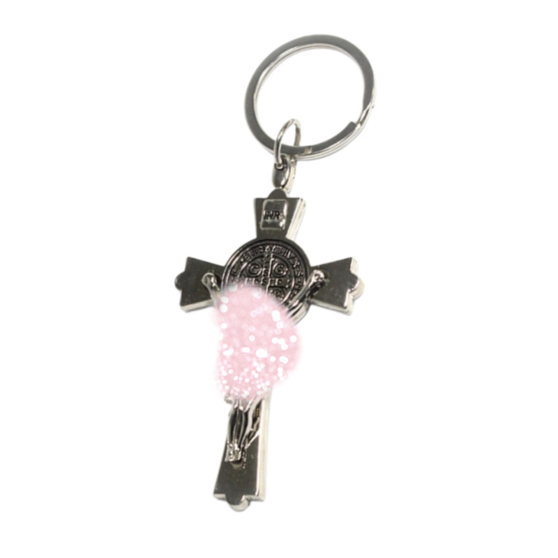 Cross keychain metal pendant car bag accessory creative fashion keychain