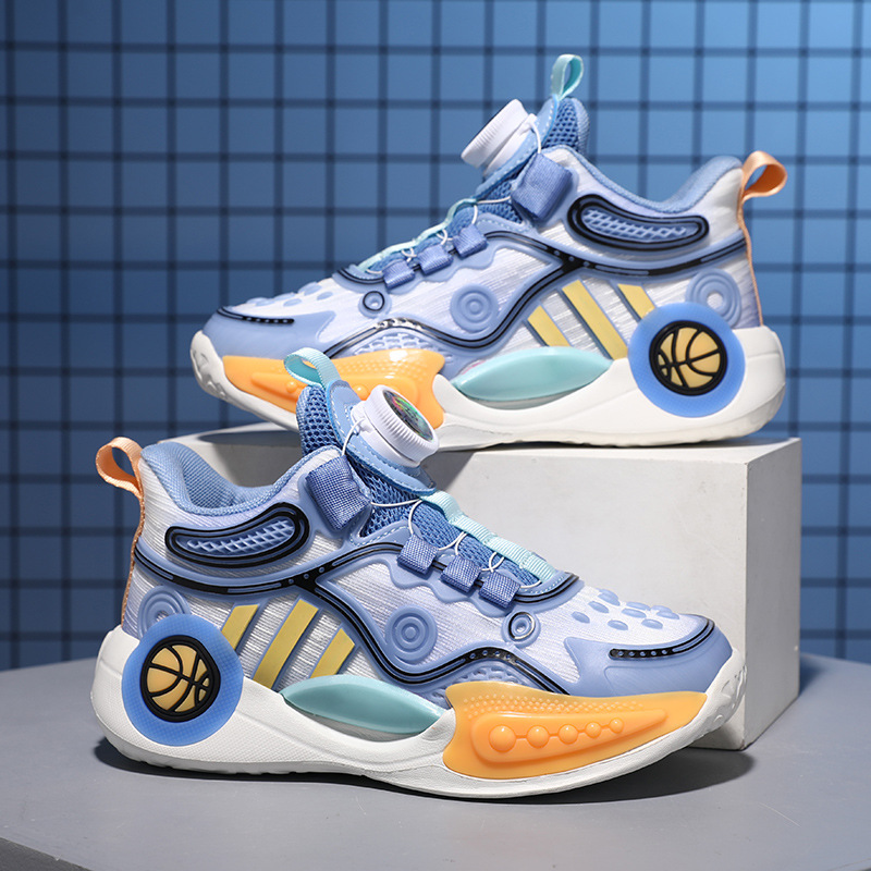 Jongensbasketbal 2023 Nieuwe slijtvaste, ademende, antislip draaiknopschoenen Professionele training en sport_voghion.com