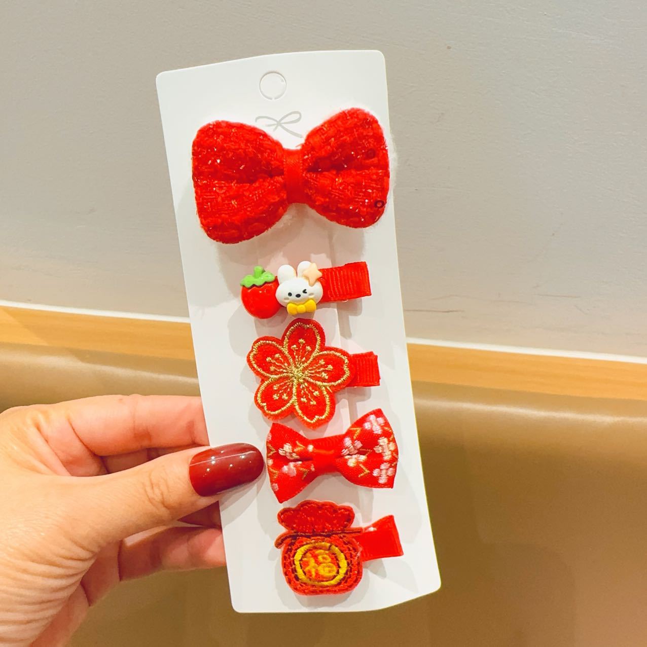 2025 Año Nuevo niños clip de pelo niñas arco tarjeta de pelo de Año Nuevo chino ropa de estilo Han niñas tocado de Año Nuevo