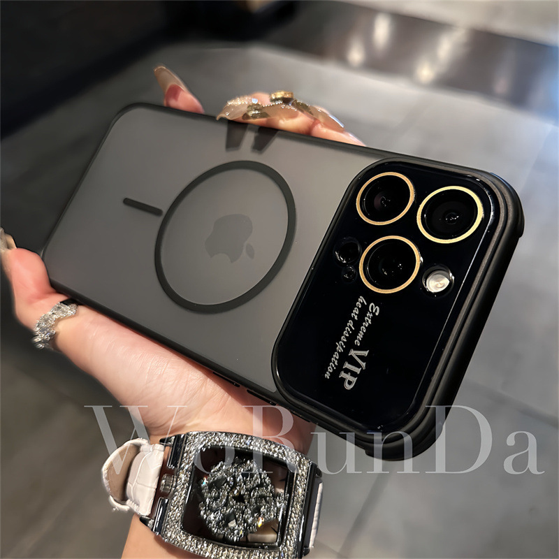 适用iPhone17磨砂肤感冰雾半透磁吸手机壳苹果16大视窗带镜头膜15|undefined