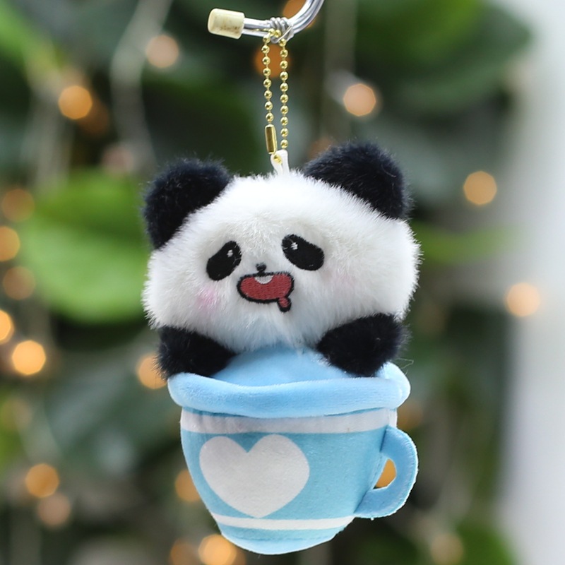 블루 밀크 티 컵 팬더