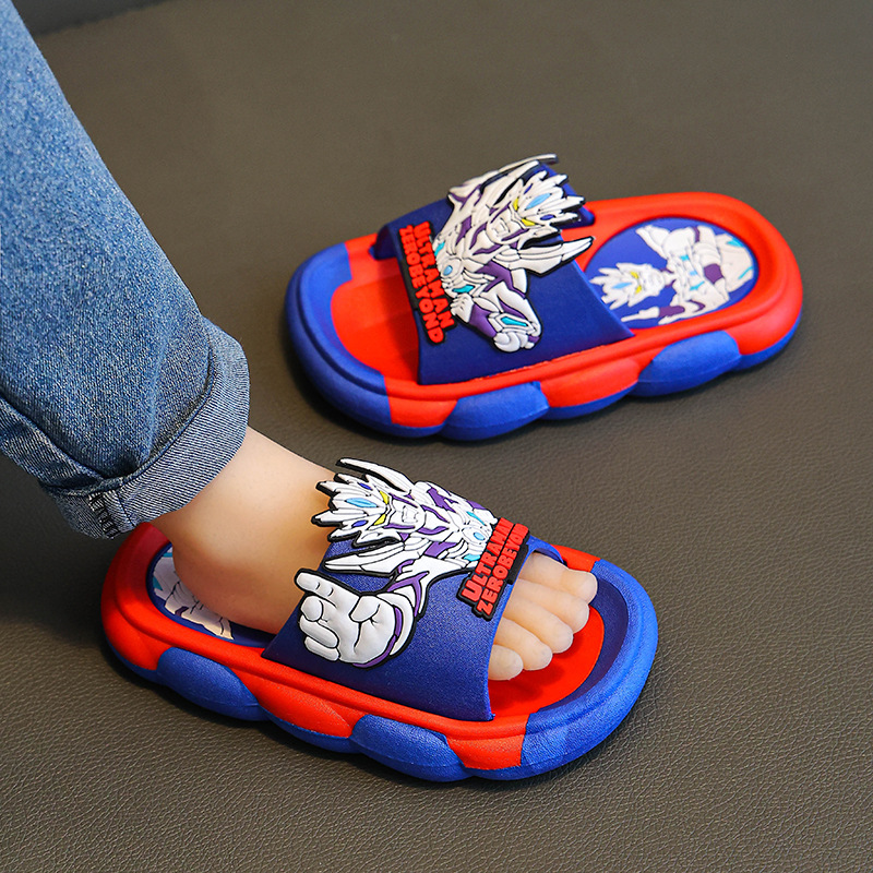 Zapatillas para niños niños de verano zapatillas de dibujos animados antideslizantes para el baño doméstico para niños pequeños y medianos zapatillas de dibujos animados Ciro