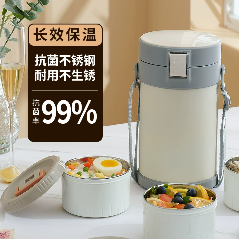 Оптовая Продажа с фабрики 316 изоляция из нержавеющей стали Ланч-бокс офисные работники портативное изоляционное ведро Ланч-бокс многослойный большой емкости