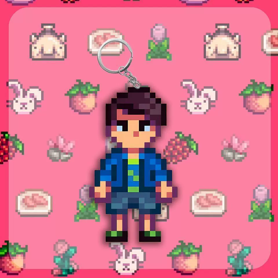 Ключница-подвеска с персонажем Stardew Valley Шейн, переферийная вставка Хейли Себастьян Линус Сам подвеска персонаж висит