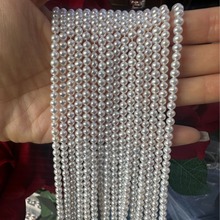 银生珍珠  强光小米珠项链经典百搭18K金扣子