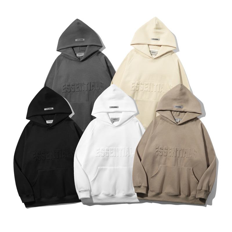 Fog Fear of God Multi-Thread Essentials Embossed Hooded Sweatshirt Men's Pullover High Street Fashion