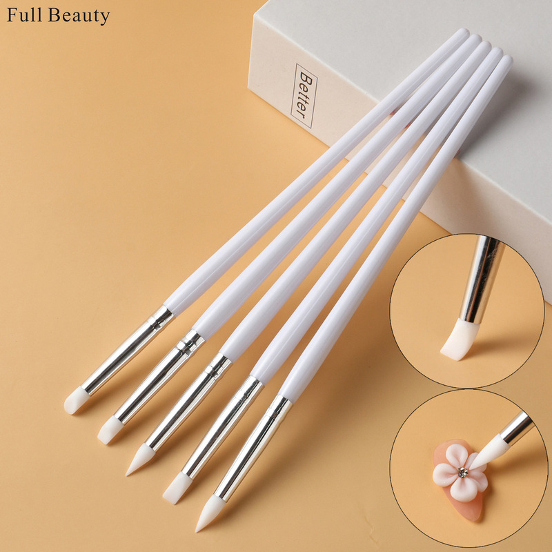 Full Beauty Cross-Border New 5-Piece Manicure Silicone Press Pen Oblique Press Embellishment Manicure Tool Full Beauty Cross-Border New 5-Piece Manicure Silicone Press Pen Oblique Press Embellishment Manicure Tool