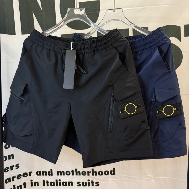 Summer New Style St Land Stone Work Shorts with Side Pockets, Loose Straight Fit, Breathable Casual Sports Shorts Summer New Style St Land Stone Work Shorts with Side Pockets, Loose Straight Fit, Breathable Casual Sports Shorts