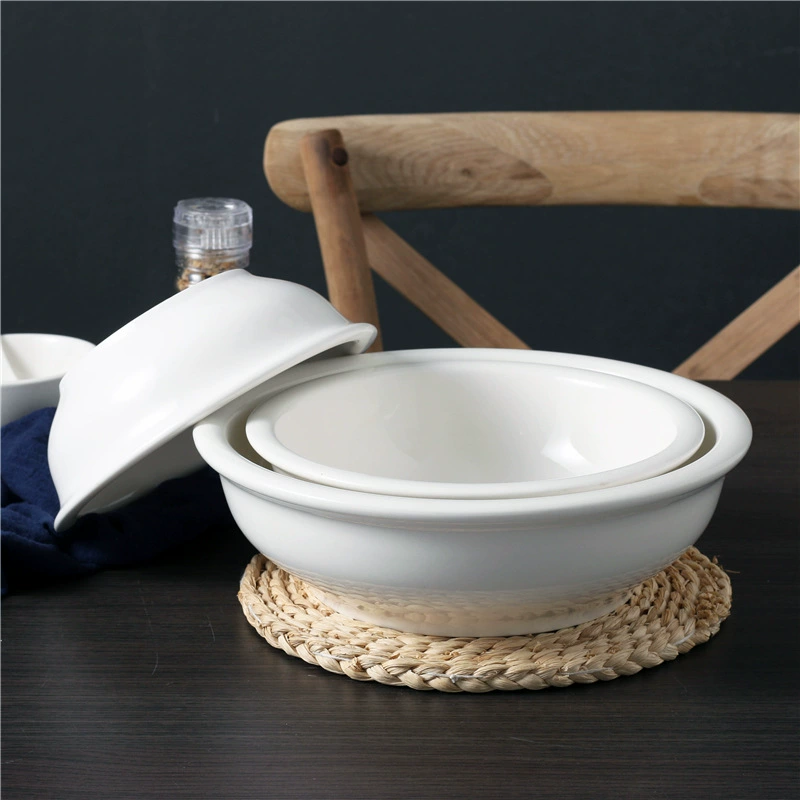 Big ceramic soup bowl for home use for elementary school students
