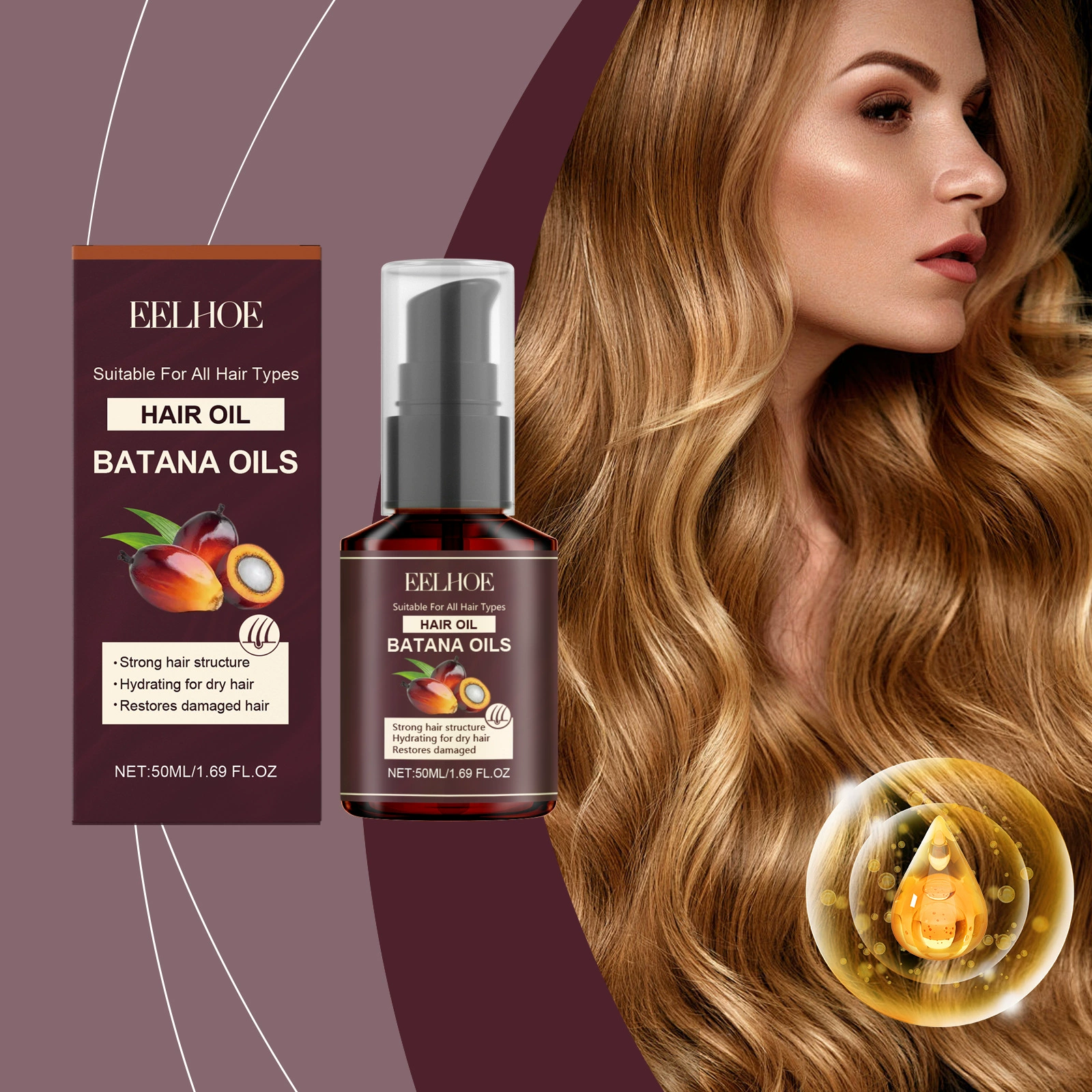Eelhoe Batana Масло Уход за волосами Улучшает сухость волос