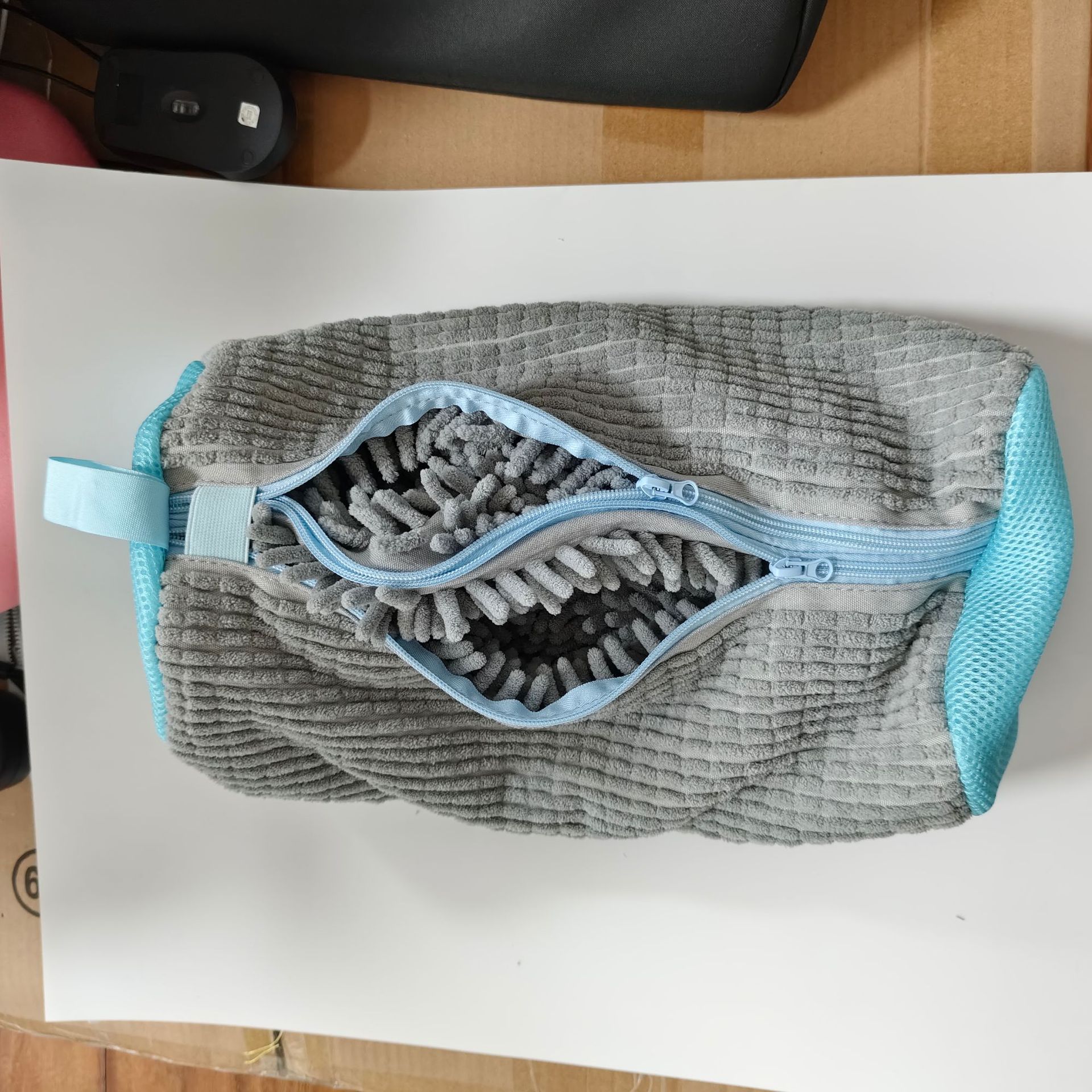 Gray + double zipper