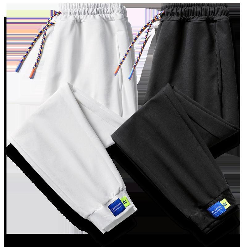 2022 pantalones de chándal de los hombres de primavera/verano Pantalones recortados pantalones casuales de pareja de estudiantes Pantalones deportivos de punto sueltos atados al tobillo
