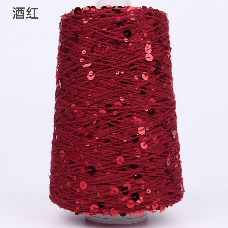 Silk Yue / mano DIY hilo de algodón multicolor brillante 3mm + 6mm sequilla 250 gramos de hilo de aguja de ganchillo