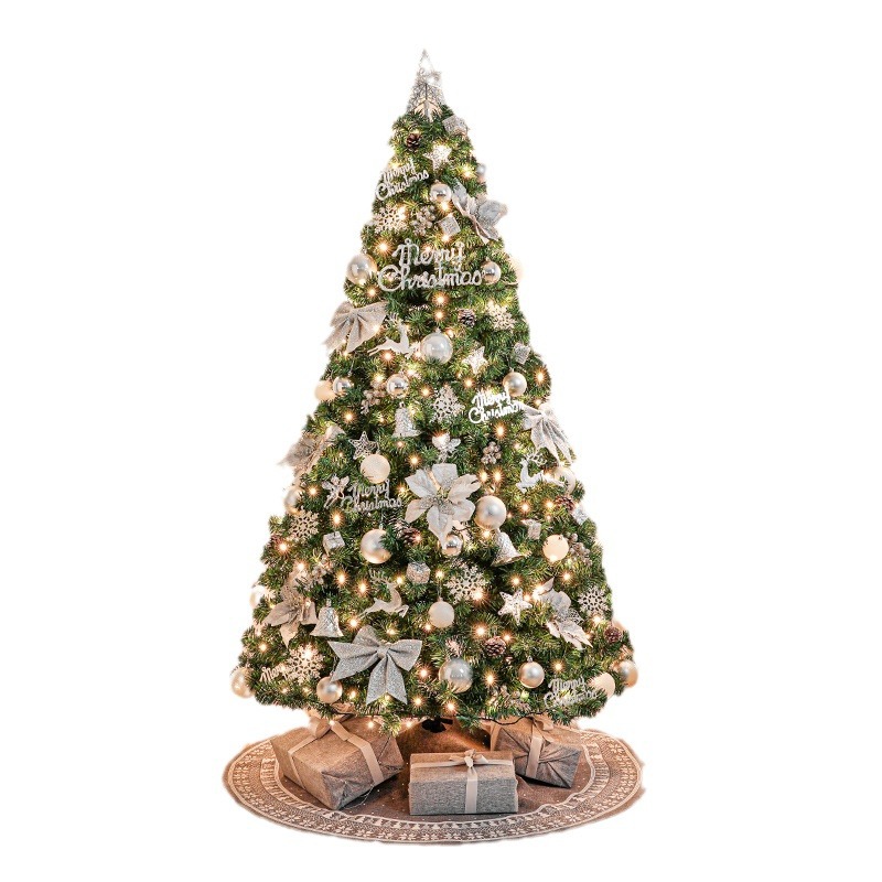 2024 nuevo árbol de Navidad transfronterizo grande paquete de árbol luminoso decoración de piso decoración de Navidad doméstica centro comercial