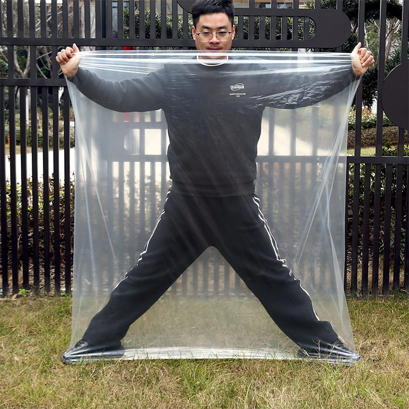 in stock thickened PE bag high pressure flat bag food transparent plastic bag packaging film bag dustproof moisture-proof inner film bag