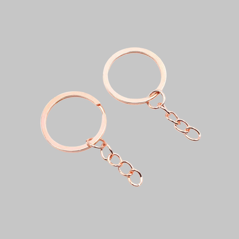 キーホルダーチェーン付き 30 ミリメートル/25 ミリメートル亜鉛合金キーリング diy アクセサリーキーリングマルチカラーオプション|undefined
