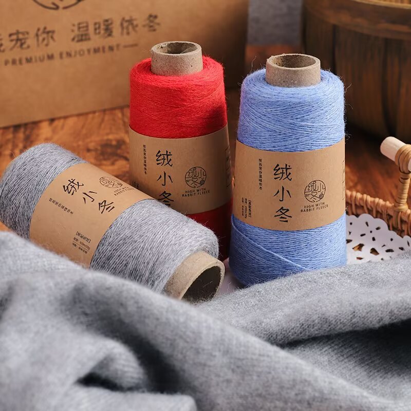 High-Quality Cashmere and Rabbit Wool Yarn for Hand Knitting and Machine Weaving, High-End Cashmere Sweater Yarn with a Soft Feel, Rabbit Wool Yarn Ball High-Quality Cashmere and Rabbit Wool Yarn for Hand Knitting and Machine Weaving, High-End Cashmere Sweater Yarn with a Soft Feel, Rabbit Wool Yarn Ball