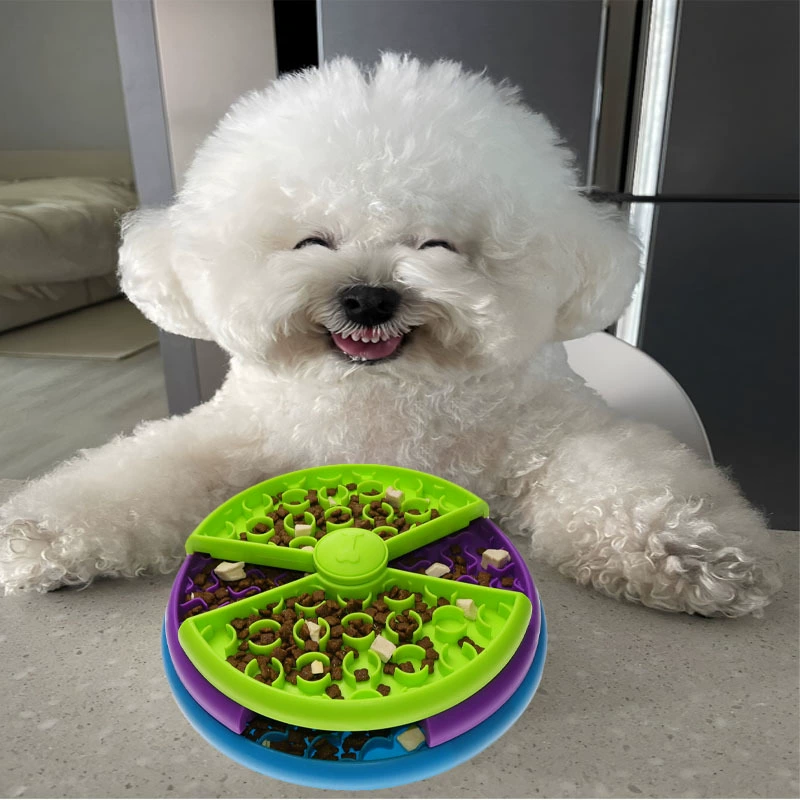 Миска для медленного питания с поворотным механизмом для собак, миска для медленного питания для домашних животных, миска для риса для медленного питания для собак маленьких размеров, миска для собак с защитой от опрокидывания