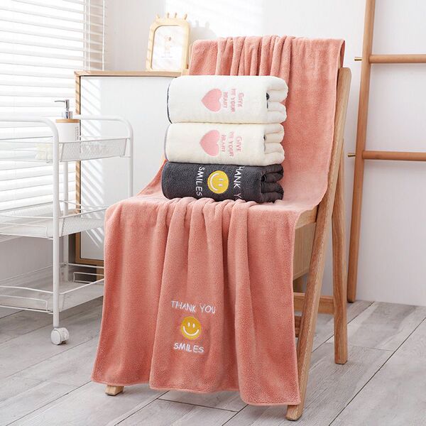 soft beach coral children's bath towel for men and women