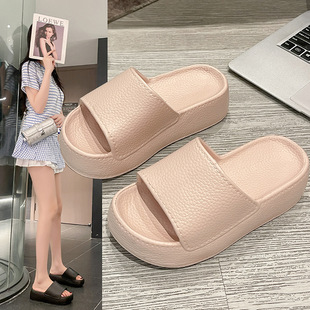 Feeling Slippers Women's Summer Indoor Bathroom Bath Non-slip Simple Thick Bottom Couple Outer Wear Sandals Women's Wholesale