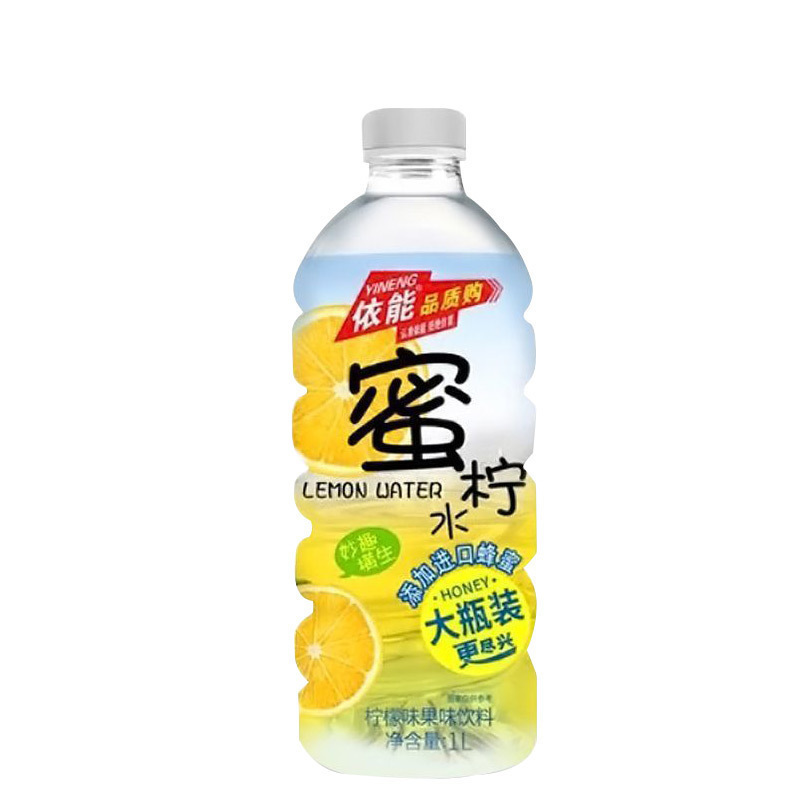 依能蜜桃水1L大瓶整箱装萝苹荔多口味蜜柠葡水果汁轻乳酸饮料品|undefined