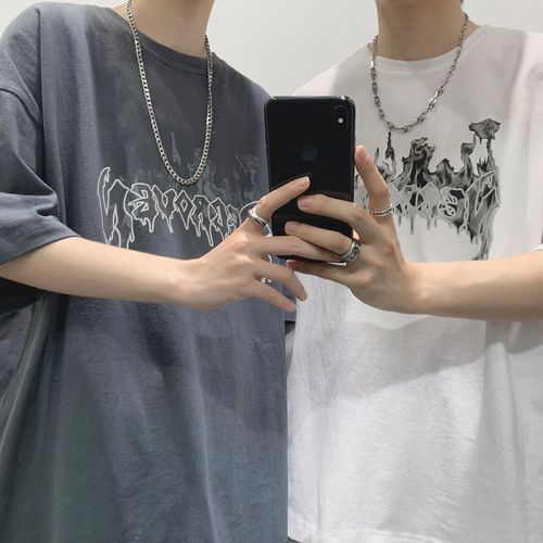 Heavyweight T-shirt for Men and Women, Design-Savvy, Niche, Summer Trend, Short-Sleeve, Streetwear Brand, Pure Cotton, High-End, American Street Style Clothing