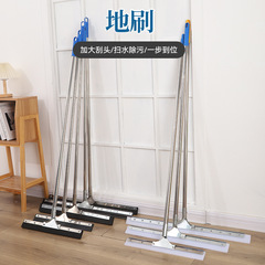 Wholesale glass scraper straight head window cleaner steel pole silicone floor scraper water pusher rotary head scraper